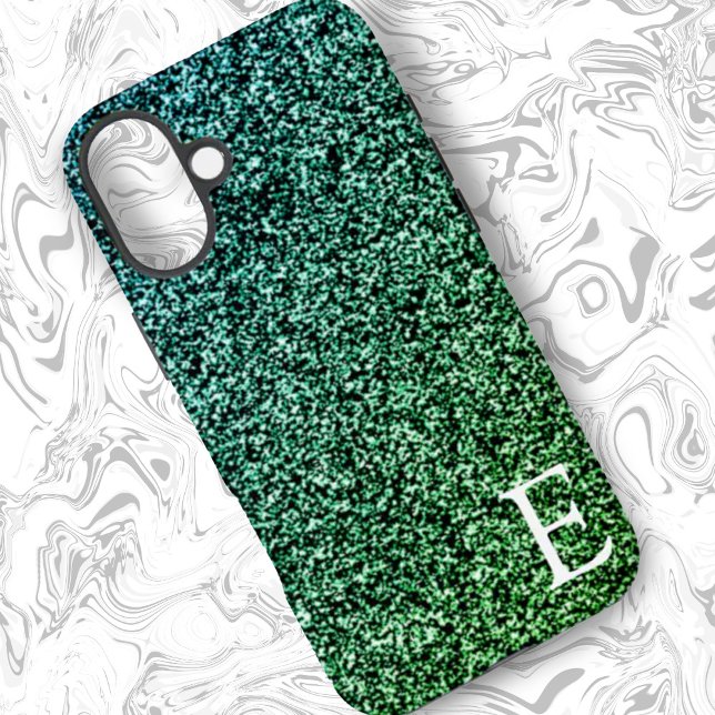 Coques Case-Mate iPhone Parties scintillant Imprimée Vert Ombre Fille Desi (Créateur téléchargé)
