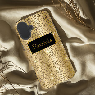 Coque Pour iPhone 16 Plus Parties scintillant lepard glamour brillant or bri