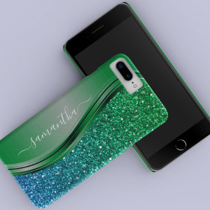 Case-Mate iPhone Case Parties scintillant look Bright Green Blue Nom per
