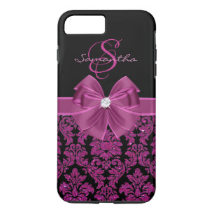 Case-Mate iPhone Case Parties scintillant Magenta foncé violet noir Dama