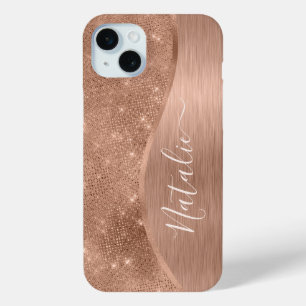 Coque Case-Mate iPhone Parties scintillant métal Rose or personnalisé