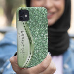 Coque Case-Mate iPhone Parties scintillant métallique verte à la menthe B<br><div class="desc">Le design est une photo et les coques ne sont pas faits avec de la parties scintillant, des paillettes, des métaux ou des bois. Cette conception est également disponible sur d'autres modèles de téléphone. Choisissez Type de périphérique pour voir d'autres iPhone, Samsung Galaxy ou coques Google. Certains styles peuvent être...</div>