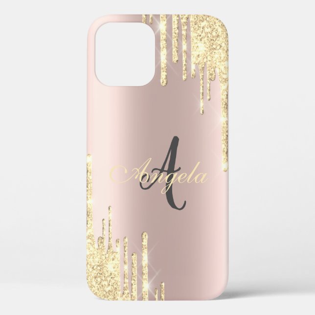 Coques Case-Mate iPhone Parties scintillant moderne Gold Drives Rose Gold, (Verso)