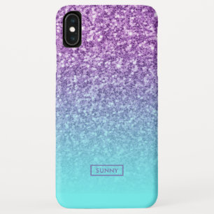Case-Mate iPhone Case Parties scintillant moderne violet Faux Turquoise 