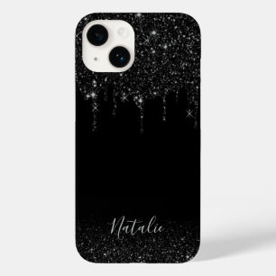 Coque Case-Mate iPhone Parties scintillant Noire moderne Lecteurs Éléga