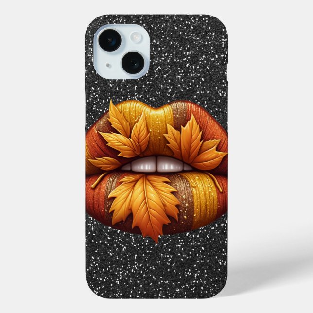 COQUES Case-Mate iPhone PARTIES SCINTILLANT NOIRE RESSEMBLE AUX LÈVRES ROU (Verso)