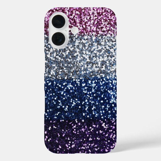 Coques Case-Mate iPhone Parties scintillant Ombre bleu violet (Verso)
