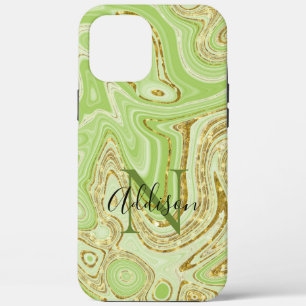 Case-Mate iPhone Case Parties scintillant or Abstraite Green Chic élégan