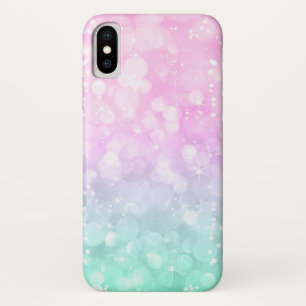 Case-Mate iPhone Case Parties scintillant Pastel Pink & Mint Bokeh