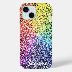 Coque Case-Mate iPhone Parties scintillant personnalisée Arc-en-ciel coqu