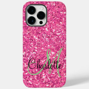 Coque Case-Mate iPhone Parties scintillant pétillante rose monogrammée