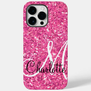 Coque Case-Mate iPhone Parties scintillant pétillante rose monogrammée