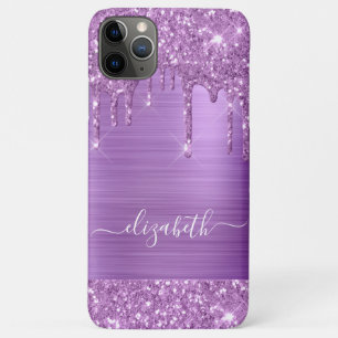 Case-Mate iPhone Case Parties scintillant pourpre de goutte personnalis