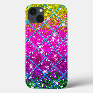 iPhone 13 Coque Parties scintillant pourpre Snakeskin