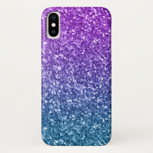 Case-Mate iPhone Case Parties scintillant Purple & Blue Faux