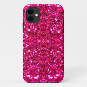 Coque iPhone 11 parties scintillant rose chaud