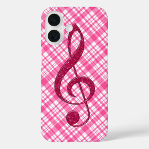 Coque Pour iPhone 16 Parties scintillant rose chaud Clé en acier sur Pl