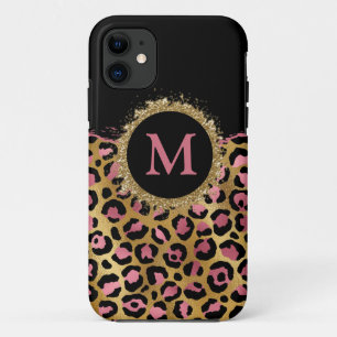Case-Mate iPhone Case Parties scintillant rose et or empreinte de léopar