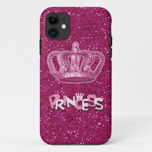 Coques Pour iPhone Parties scintillant rose étincelante et couronne 