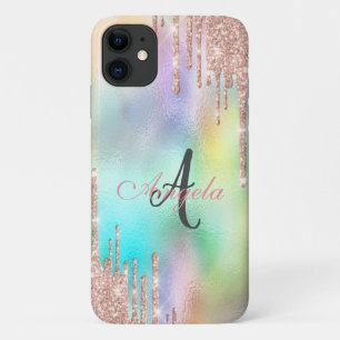 Case-Mate iPhone Case Parties scintillant Rose Gold, Monogramme Holograp
