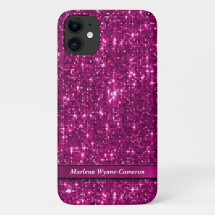 Case-Mate iPhone Case Parties scintillant rose Magenta, le "boule disco"