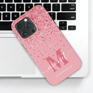 Case-Mate iPhone Case Parties scintillant rose Monogramme Stylish Nom du