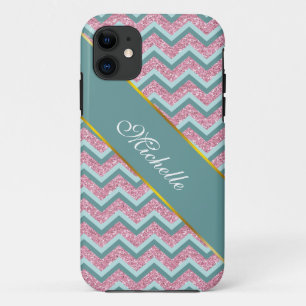 Coque Case-Mate iPhone Parties scintillant rose Motif ZigZag