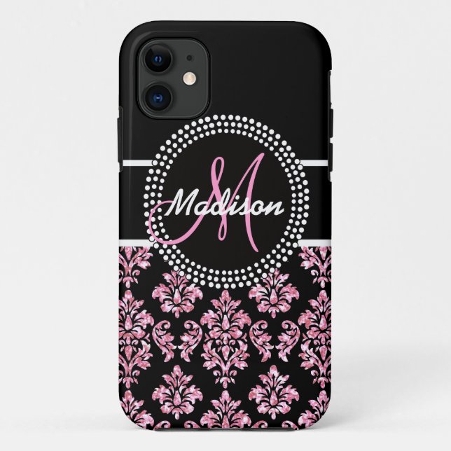 COQUES Case-Mate iPhone PARTIES SCINTILLANT ROSE NOIRE DOMMASQUE VOTRE MON (Dos)