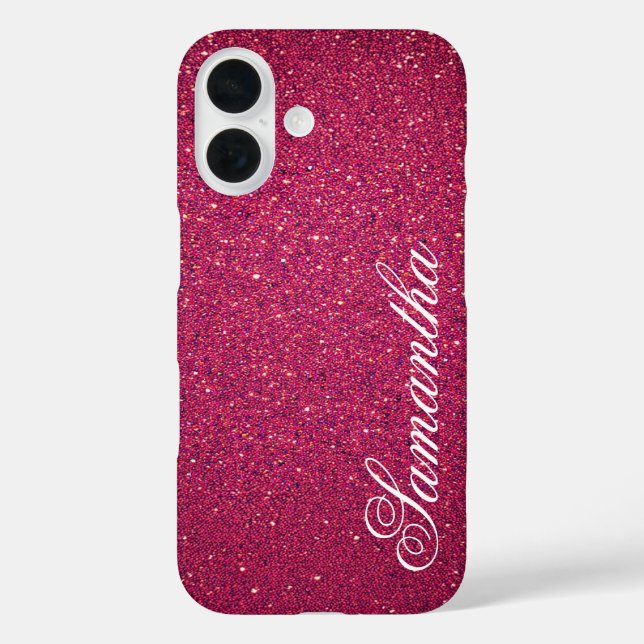 Coques Case-Mate iPhone Parties scintillant rose personnalisée (Verso)