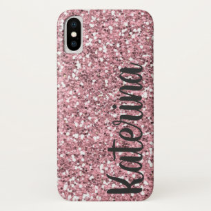 Coque Case-Mate iPhone Parties scintillant rose personnalisée avec votre 