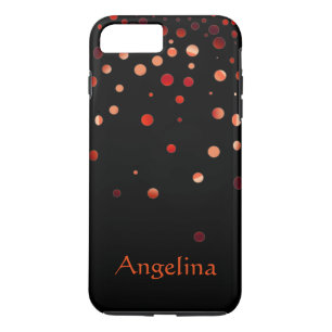 Coques Pour iPhone Parties scintillant rouge noire personnalisée Faux