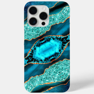 Coque Case-Mate iPhone Parties scintillant turquoise Blue Gold Aqua Turqu