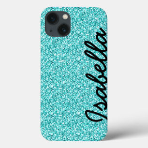 Etui iPhone Case-Mate Parties scintillant TURQUOISE FILLE IMPRIMÉE PERSO