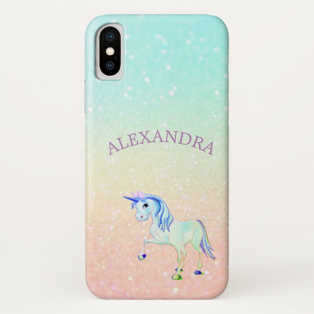 Coques Case-Mate iPhone Parties scintillant Unicorn Magique Cute personnel (Dos)