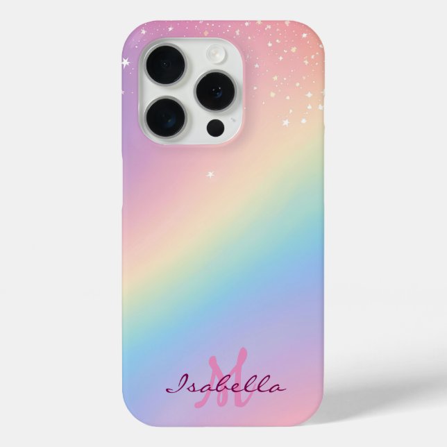 Coques Case-Mate iPhone Parties scintillant Unicorne arc-en-ciel (Verso)