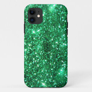 Coque iPhone 11 Parties scintillant verte brillante