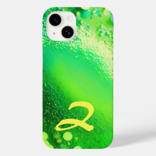 Coque Case-Mate iPhone Parties scintillant verte de chaux monogramme