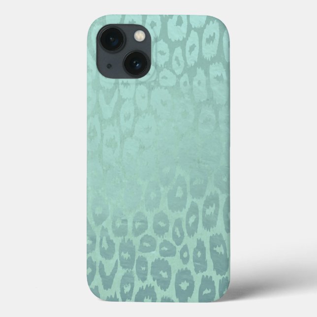 Coques Case-Mate iPhone Parties scintillant verte de mer Léopard Texture (Verso)