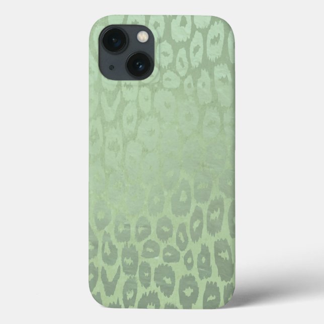 Coques Case-Mate iPhone Parties scintillant verte Léopard Texture (Verso)