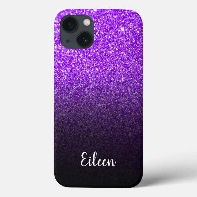 Coques Case-Mate iPhone Parties scintillant violet de fille personnalisée  (Verso)