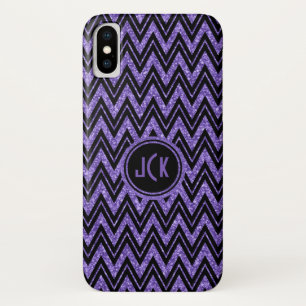 Etui iPhone Case-Mate Parties scintillant violet géométrique et Zigzag n