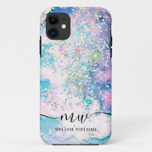 Case-Mate iPhone Case Parties scintillant violet moderne chic monogramme
