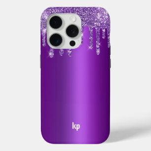 Coque Case-Mate iPhone Parties scintillant violette moderne goutte sur le