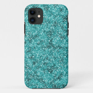 Coque Case-Mate iPhone Parties scintillantes bleues d'Aqua de Faux