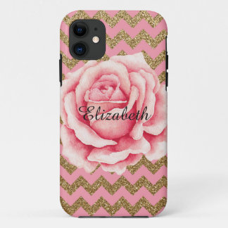 Coque Case-Mate Pour iPhone Parties scintillantes de rose de Customizeable et