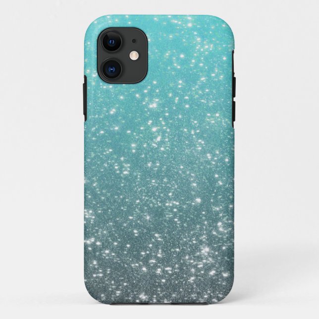 Coques Case-Mate iPhone Parties scintillantes d'Ombre d'Aqua (Dos)