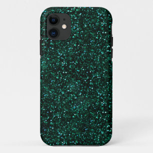 Coque Case-Mate iPhone Parties scintillantes foncées de vert bleu de