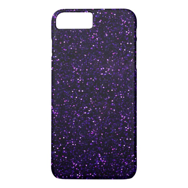 Coques Case-Mate iPhone Parties scintillantes pourpres d'améthyste foncée (Dos)