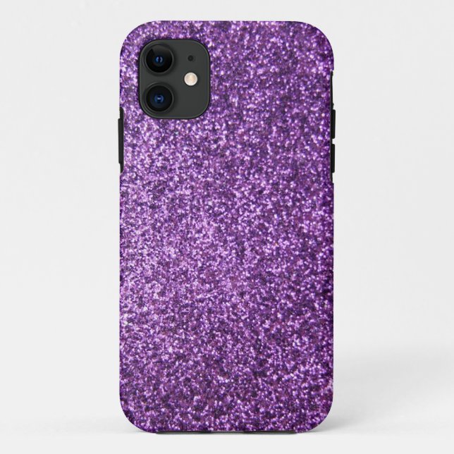 Coques Case-Mate iPhone Parties scintillantes pourpres de Faux (Dos)