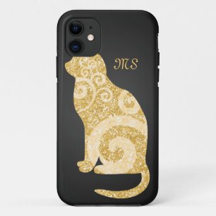Coque Case-Mate iPhone Parties scintillantes tourbillonnantes d'or de